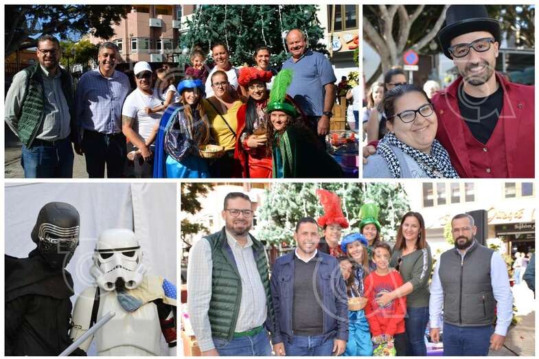 Momentos de la recogida de juguetes de este viernes en Los Llanos (Foto TA)